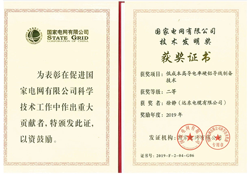 國(guó)家電網(wǎng)有限公司技術(shù)發(fā)明獎(jiǎng)
